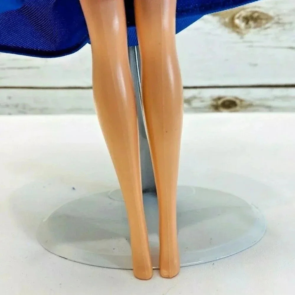 DISNEY MEGARA HERCULES Fashion Barbie Doll Long Brunette Blue Gown 12" Tall Used - Picture 5 of 12